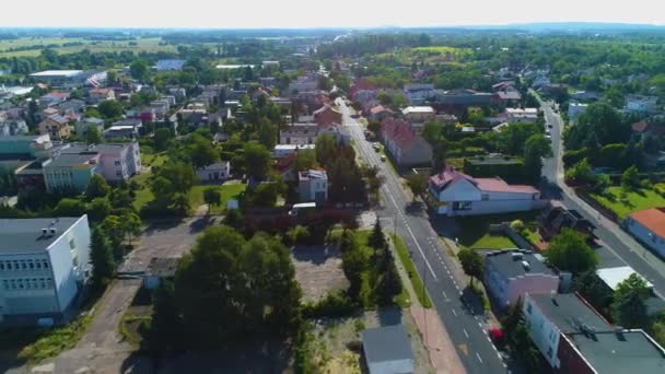 Panorama Kolska Street Konin Komin Aerial View Polsko Vysoce Kvalitní — Stock video