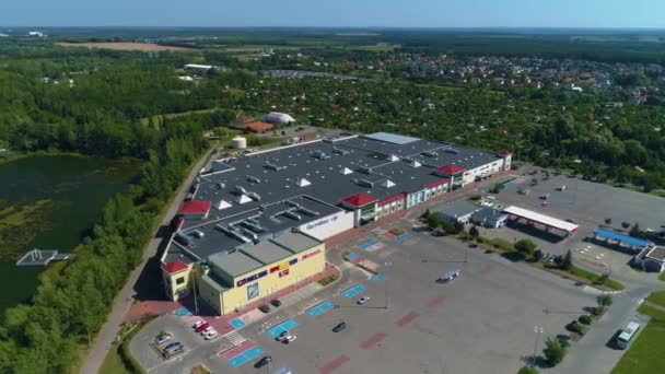 Panorama Shopping Mall Konin Galeria Vista Aerea Polonia Filmati Alta — Video Stock