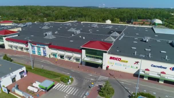 Shopping Mall Konin Galeria Aerial View Poland High Quality Footage — Stock Video