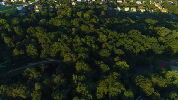 Krásná Krajina Gniezno Krajobraz Aerial View Polsko Vysoce Kvalitní Záběry — Stock video