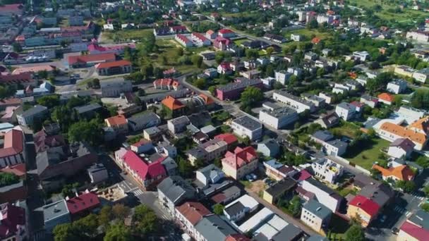 Beautiful Landscape Houses Konin Krajobraz Aerial View Poland High Quality — Stock Video