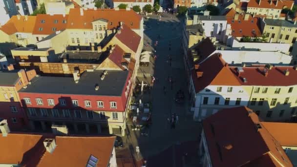 旧市街市場Gniezno Rynek Stare Miasto Airial View Poland 高品質4K映像 — ストック動画