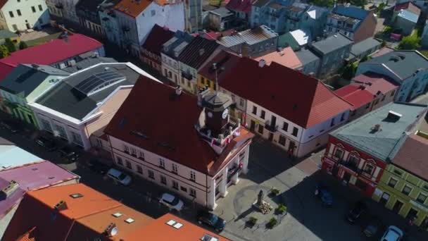 Council Centrum Konin Rada Miasta Aerial View Poland High Quality — Stock Video