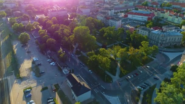 Парк Косцюшки Гнезно Вид Воздуха Польша Высококачественные Кадры — стоковое видео