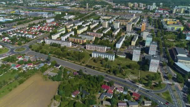 Прекрасний Ландшафтний Будинок Estate Konin Krajobraz Aerial View Poland Кадри — стокове відео