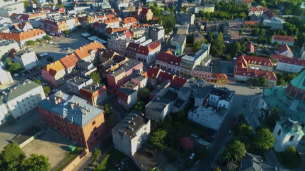 Eski Kasaba Pazarı Gniezno Rynek Miasto Hava Manzarası Polonya Bakıyor — Stok video