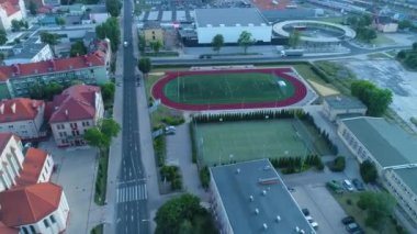 Lisedeki Ostrow Wielkopolski Havacılık Polonya. Yüksek kalite 4k görüntü