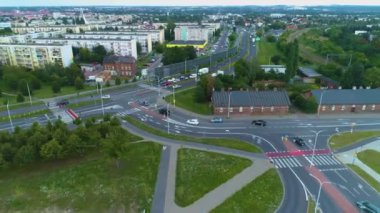 Amber Trail Kalisz Szlak Bursztynowy Hava Görüntüsü Polonya. Yüksek kalite 4k görüntü