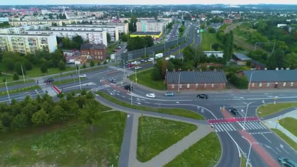 Sentier Ambre Kalisz Szlak Bursztynowy Vue Aérienne Pologne Images Haute — Video