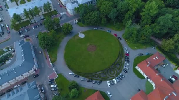 폴란드오긴 Siedlce Palac Oginskich Aerial View Poland 고품질 — 비디오