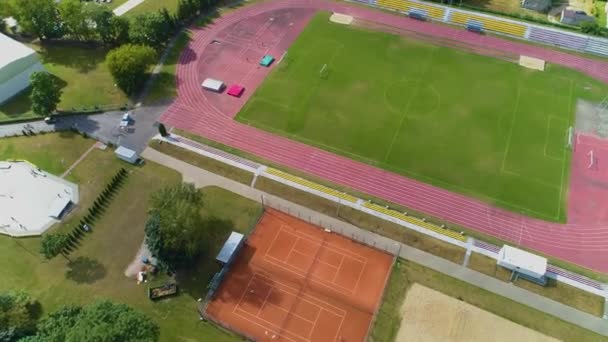 Stadion Osir Siedlce Stadion Aerial View Poland Wysokiej Jakości Materiał — Wideo stockowe
