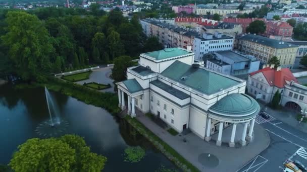 Kalisz Tiyatrosu Boguslawskiego Hava Görüntüsü Polonya Yüksek Kalite Görüntü — Stok video