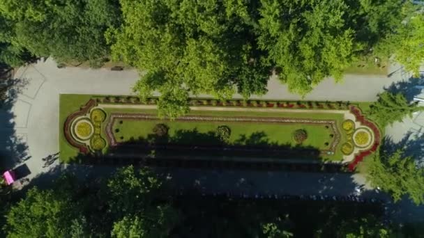 Garden Sole Park Inowroclaw Luftaufnahme Polen Hochwertiges Filmmaterial — Stockvideo