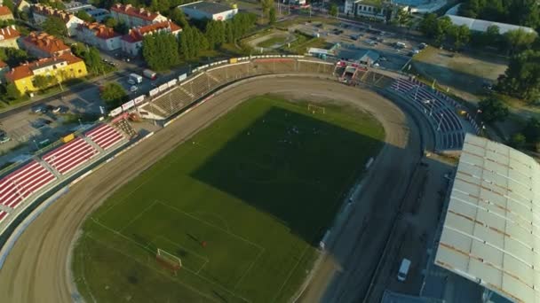 Ostrow Wielkopolski Stadion Aerial View Poland 고품질 — 비디오