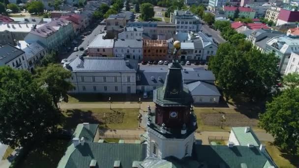 stock video Regional Museum Siedlce Muzeum Ratusz Jacek Aerial View Poland. High quality 4k footage