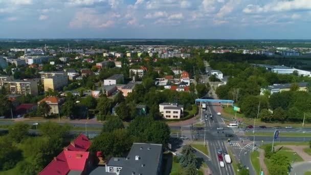 Piękna Panorama Ostrowa Wielkopolskiego Krajobraz Lotu Ptaka Wysokiej Jakości Materiał — Wideo stockowe