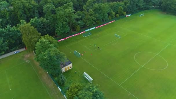Futbol Sahası Kalisz Boisko Havacılık Polonya Yüksek Kalite Görüntü — Stok video