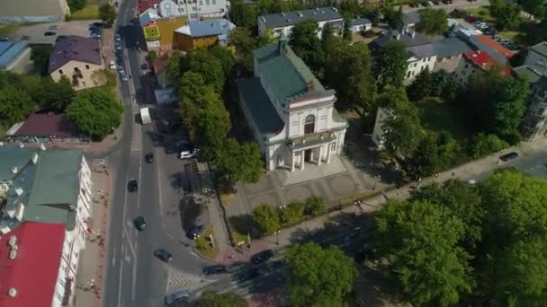 Kirche Siedlce Kosciol Swietego Stanislawa Luftaufnahme Polen Hochwertiges Filmmaterial — Stockvideo