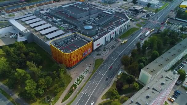 Centrum Handlowe Galeria Kalisz Amber Aerial View Poland Wysokiej Jakości — Wideo stockowe