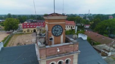 Old Town Pazar Meydanı Kayakçıları Miasto Rynek Havacılık Polonya 'ya bakıyor. Yüksek kalite 4k görüntü