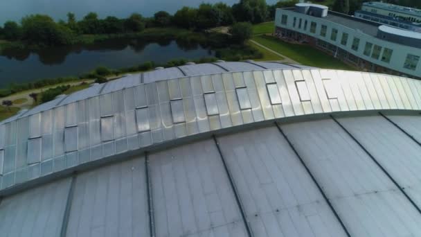 Güzel Hall Arena Pruszkow Hala Widowiskowa Hava Manzarası Polonya Yüksek — Stok video