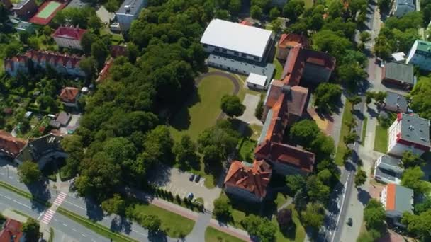 Kujawianka Inowroclaw Hala Sportowa Aerial View Poland体育馆高质量的4K镜头 — 图库视频影像
