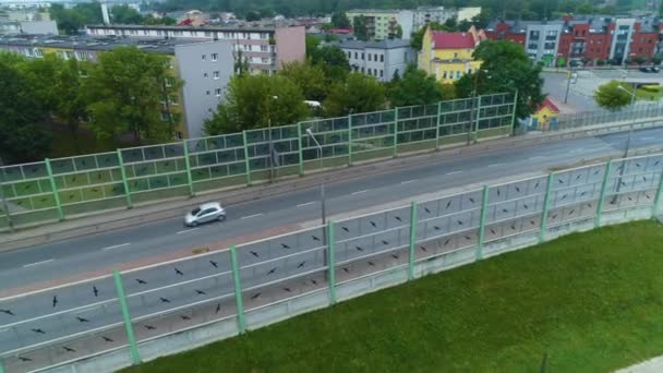 Expressway Skierniewice Luchtfoto Polen Hoge Kwaliteit Beeldmateriaal — Stockvideo