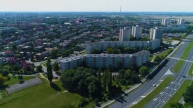 Güzel Panorama Lubin Widok Hava Manzarası Polonya. Yüksek kalite 4k görüntü