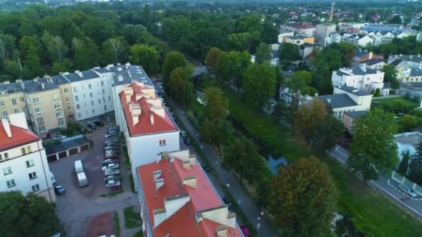 River Prosna Kalisz Rzeka Aerial View Lengyelország Kiváló Minőségű Felvételek — Stock videók