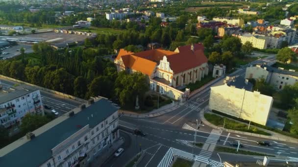 Jesuíta Casa Kalisz Dom Jezuitow Vista Aérea Polônia Imagens Alta — Vídeo de Stock