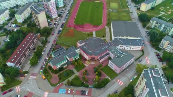 Palazzetto Dello Sport Skierniewice Stadion Hala Vista Aerea Polonia Filmati — Video Stock