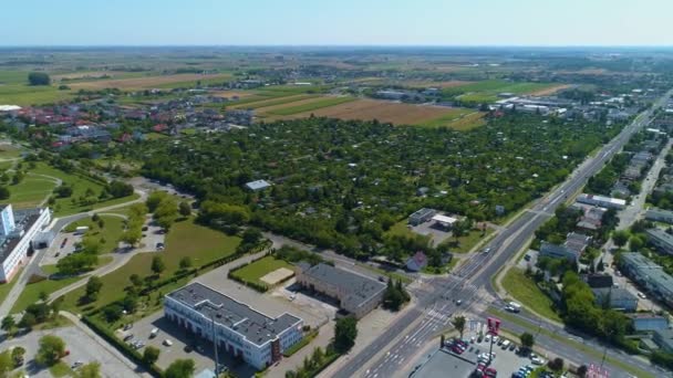 Smukke Landskab Haver Inowroclaw Ogrodki Aerial View Polen Høj Kvalitet – Stock-video