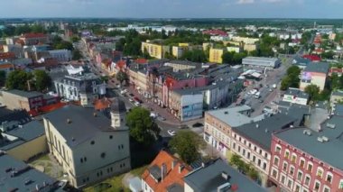 Yeni Sinagog Ostrow Wielkopolski Raszkowska Sinagoga Hava Görüntüsü Polonya. Yüksek kalite 4k görüntü