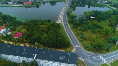 Zalew Zadebie Skierniewice Samolot Hava Filosu Polonya. Yüksek kalite 4k görüntü