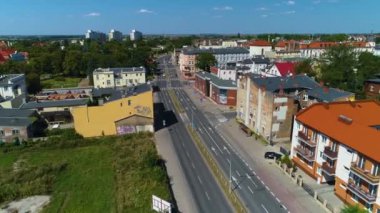 Staszica Caddesi, Inowroclaw Ulica Havacılık, Polonya. Yüksek kalite 4k görüntü