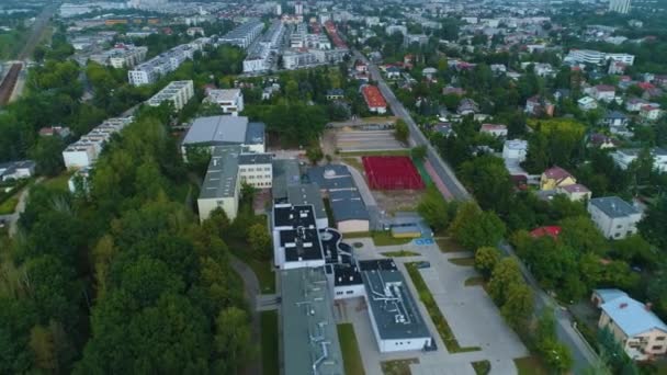 Speciální Školní Centrum Piaseczno Osrodek Wychowawczy Aerial View Polsko Vysoce — Stock video