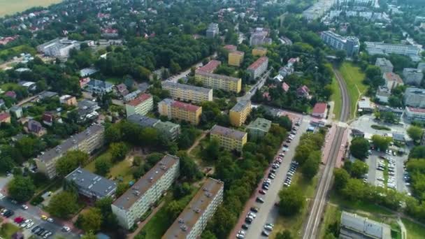 Gyönyörű Panoráma Ház Ingatlan Pruszkow Légi Kilátás Lengyelország Kiváló Minőségű — Stock videók