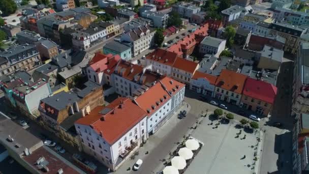 Eski Kent Pazar Meydanı Inowroclaw Miasto Rynek Hava Görüntüsü Polonya — Stok video