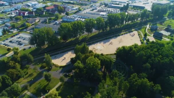 Wroclawski Park Lubin Aerial View Poland Vysoce Kvalitní Záběry — Stock video