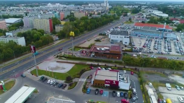 Restaurace Piaseczno Restauracje Aerial View Polsko Vysoce Kvalitní Záběry — Stock video