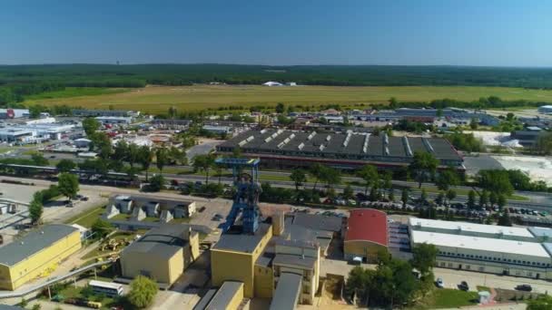 Área Industrial Lubin Obszar Przemyslowy Vista Aérea Polônia Imagens Alta — Vídeo de Stock