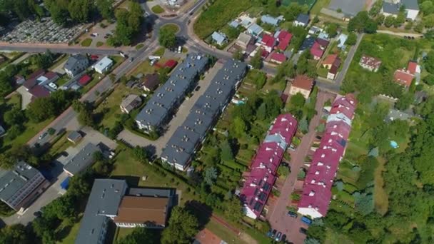 폴란드의 아름다운 아파트들 Siedlce Domy Osiedle Aerial View 폴란드 고품질 — 비디오