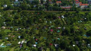 Zaglebie Stadyumu Güzel Panorama Lubin Widok Hava Manzarası Polonya. Yüksek kalite 4k görüntü