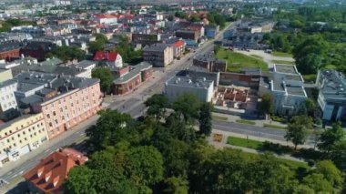 Güzel manzara Inowroclaw Krajobraz Hava Görüntüsü Polonya. Yüksek kalite 4k görüntü