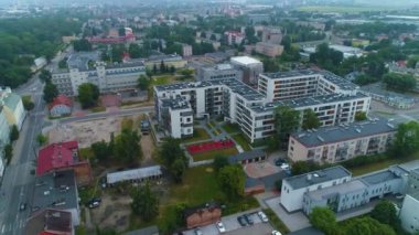 Daireler Skierniewice Domy Apartamenty Aerial View Poland. Yüksek kalite 4k görüntü