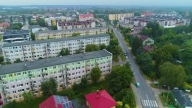 Güzel Panorama Evi Skierniewice Krajobraz Hava Manzaralı Polonya. Yüksek kalite 4k görüntü