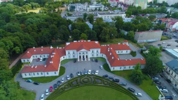 Palace Siedlce Palac Oginskich Aerial View Poland Vysoce Kvalitní Záběry — Stock video