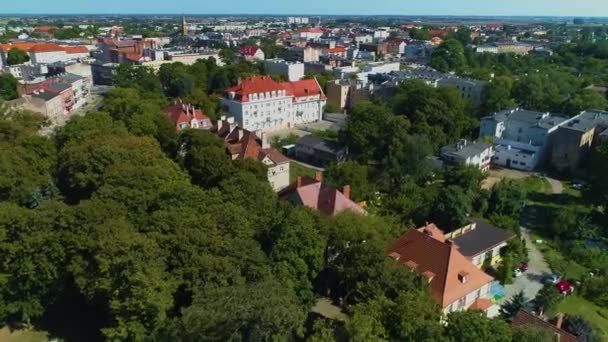 Beautiful Landscape Inowroclaw Krajobraz Aerial View Poland High Quality Footage — Stock Video
