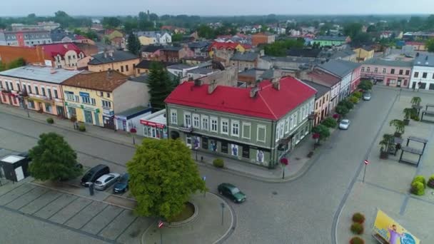 Staroměstské Náměstí Skierniewice Stare Miasto Rynek Aerial View Polsko Vysoce — Stock video