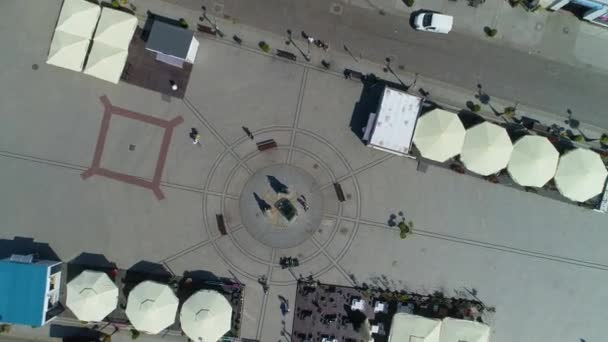 Eski Kent Pazar Meydanı Inowroclaw Miasto Rynek Hava Görüntüsü Polonya — Stok video